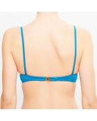 Haut de maillot triangle Beach Nervures bleu