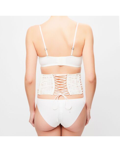 Serre-taille Ethno Soutache blanc cassé