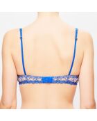 Soutien-gorge push-up amovible sans armatures Marble Mood bleu électrique