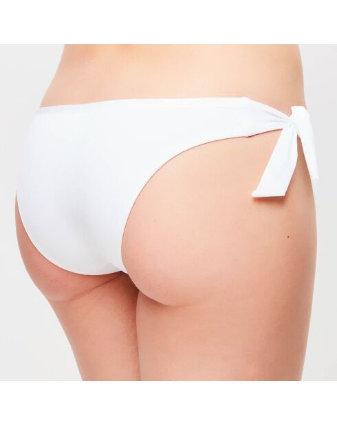 Slip bikini Swim-Essence bianchi con cravatta