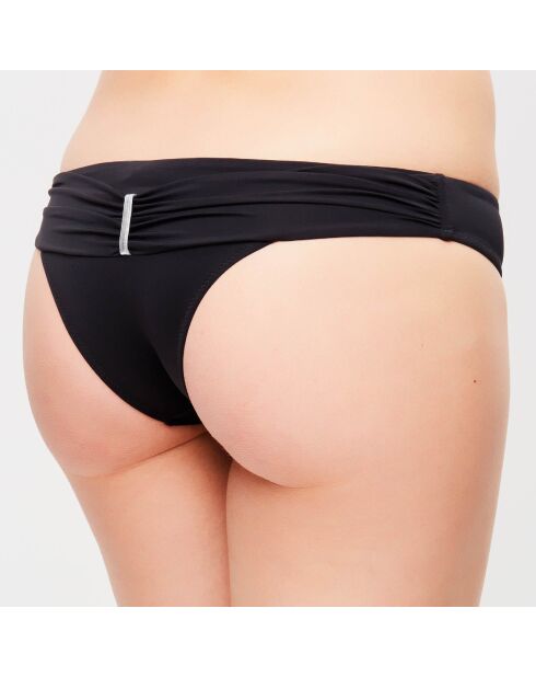 Bas de maillot échancré  Waves noir/argenté