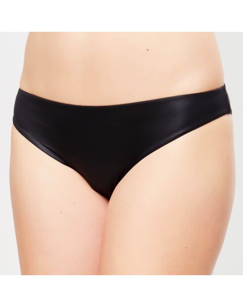 Bas de maillot taille basse  Beach Nervures noir