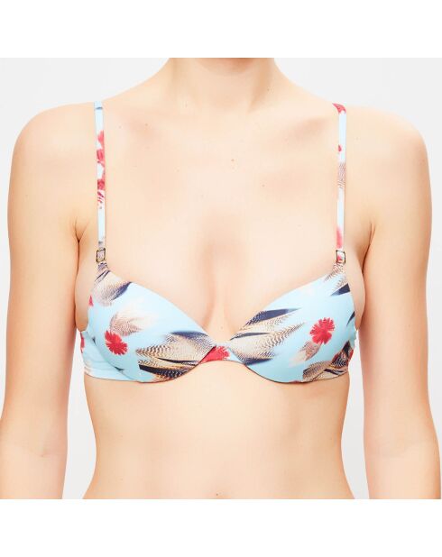 Fleur de Plume badpaktop met turkooisprint