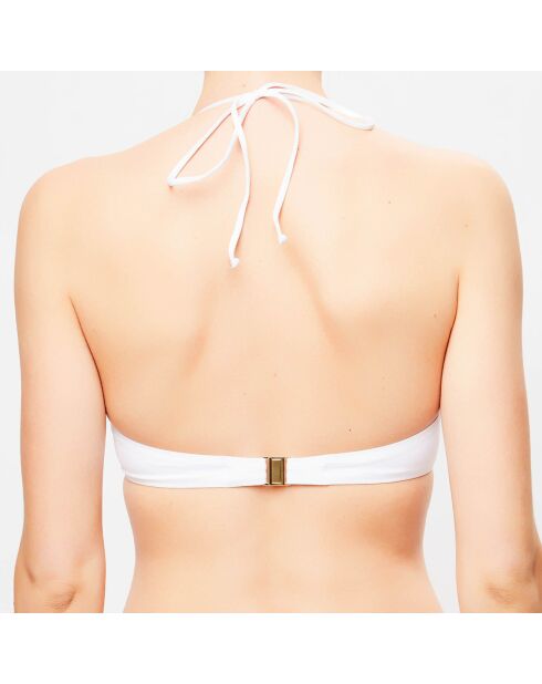 Wit/gouden bikinitop met zomerketting