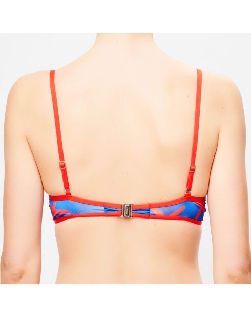 Summer Energy bikinitop met blauw/rode print