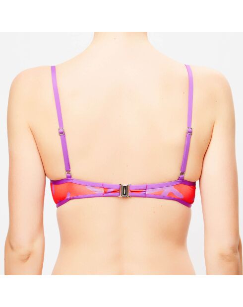 Summer Energy jersey top met rood/paarse print