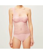 Body asymétrique paddé Garnet rose