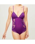 Body paddé en Soie mélangée Desert Rose violet