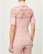 Chemise Elements en Soie mélangée rose/rouge