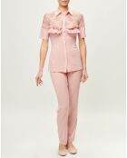 Chemise Elements en Soie mélangée rose/rouge