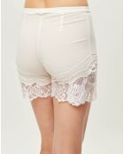 Short en Soie mélangée Desert Rose blanc cassé