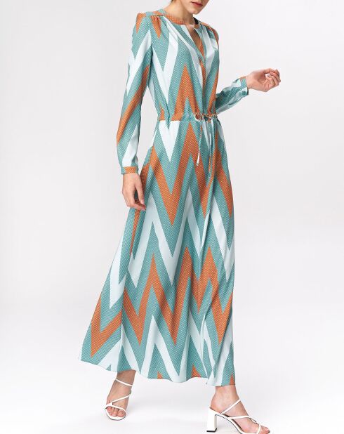 Robe Nife à motifs vert