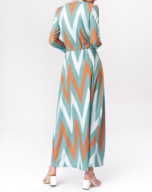 Robe Nife à motifs vert