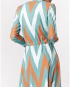Robe Nife à motifs vert