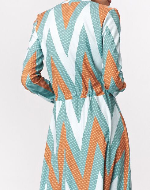 Robe Nife à motifs vert