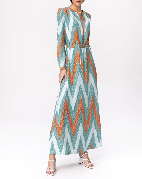 Robe Nife à motifs vert