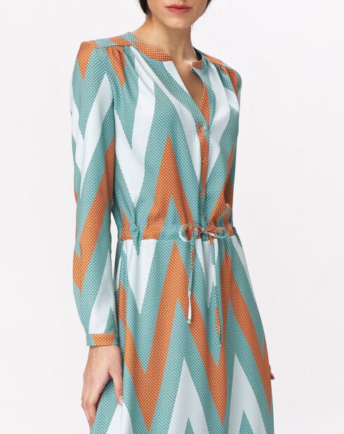 Robe Nife à motifs vert