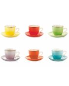 Service à café Naima multicolore - 6 personnes
