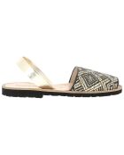 Zwarte Raffia Avarcas