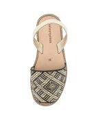 Zwarte Raffia Avarcas