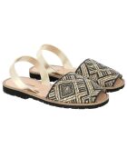 Zwarte Raffia Avarcas