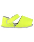 Sandali in pelle gialli fluo