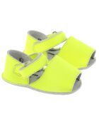 Sandali in pelle gialli fluo