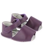 Paarse leren sandalen