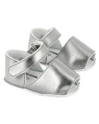 Sandalen aus Stahlmetall und Leder