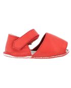 Rote Ledersandalen aus Samt