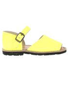 Sandali in pelle gialli fluo
