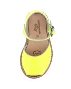 Sandali in pelle gialli fluo
