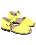 Sandali in pelle gialli fluo