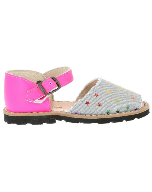 Denim/roze Jean Star leren sandalen