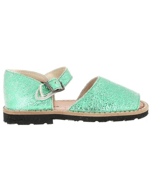 Grüne magische Ledersandalen