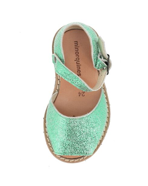 Grüne magische Ledersandalen