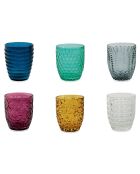 6 vasos de agua Geometry multicolor - 24 cl