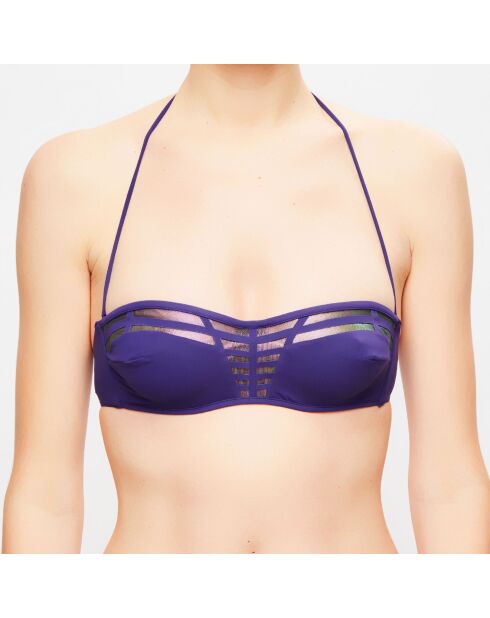 Haut de maillot bandeau Mirage violet