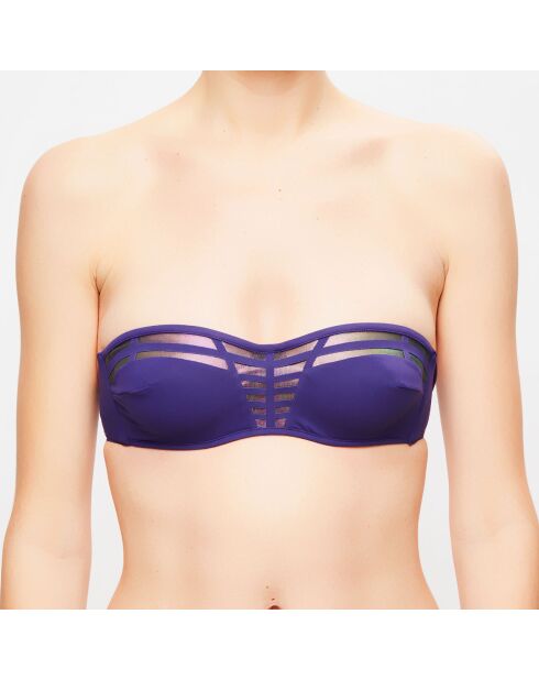 Haut de maillot bandeau Mirage violet