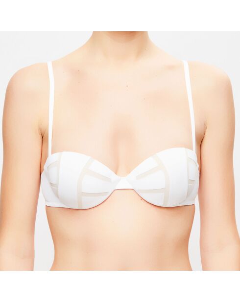 Wit/ivoorkleurige Dunes bikinitop