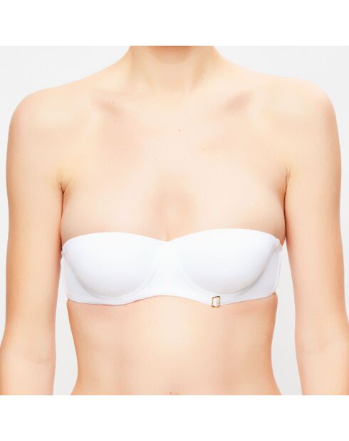 Haut de maillot bandeau push-up Swim-Essence blanc