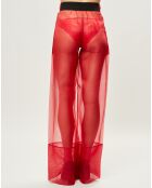 Pantalon Esprit d'Atelier 100% Soie rouge