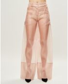 Pantalon Esprit d'Atelier en Soie rose