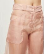 Pantalon Esprit d'Atelier en Soie rose