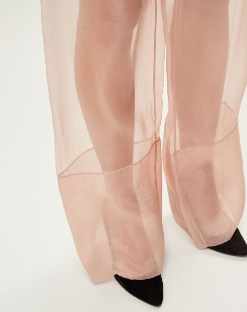 Pantalon Esprit d'Atelier en Soie rose