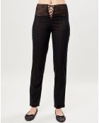 Pantalon en Soie mélangée Garnet noir