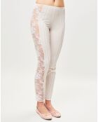 Pantalon en Soie mélangée Desert Rose blanc cassé