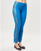 Pantalon en Soie mélangée Desert Rose bleu canard