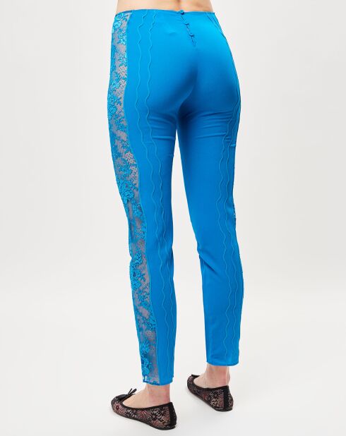 Pantalon en Soie mélangée Desert Rose bleu canard