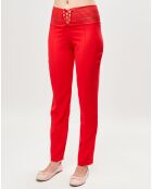 Pantalon en Soie mélangée Garnet rouge